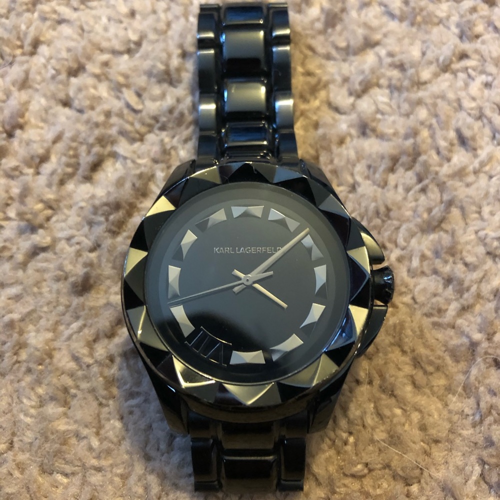 Karl Lagerfeld Black Ceramic Watch
